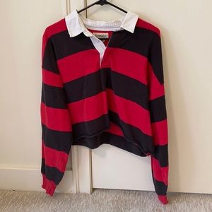 St. John’s Bay Longe Sleeve Cropped Collared Shirt